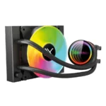 Enfriamiento Liquido REDONDO XZEAL TYPHOON-X 120 ARGB – 120MM, 800-2200 RPM, 75.89 CFM / 33.5 dBA, 3Pin 5V - Negro
