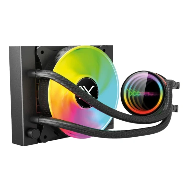 Enfriamiento Liquido REDONDO XZEAL TYPHOON-X 120 ARGB – 120MM, 800-2200 RPM, 75.89 CFM / 33.5 dBA, 3Pin 5V - Negro - Image 1