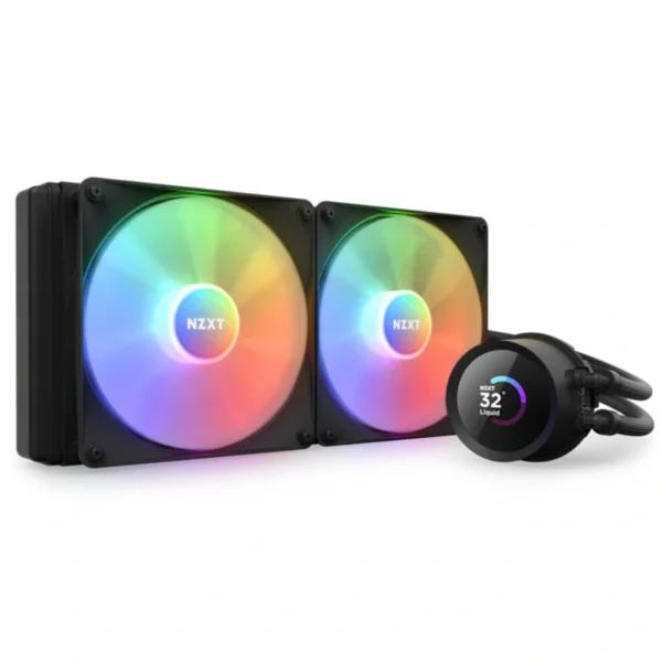 Enfriamiento Liquido NZXT KRAKEN 280 BLACK RGB - 280MM, 500-1500 RPM, 90.79 CFM, 34,48 dBA, 4Pin 12V - Negro - Image 1