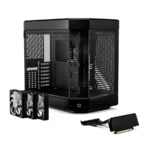 Gabinete HYTE Y60 – ATX Mid Tower, 3 Ventiladores Incluidos, Cristal Templado Panorámico de Doble Cámara, Cable Elevador PCIE 4.0 – Negro - Image 3