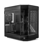 Gabinete HYTE Y60 – ATX Mid Tower, 3 Ventiladores Incluidos, Cristal Templado Panorámico de Doble Cámara, Cable Elevador PCIE 4.0 – Negro