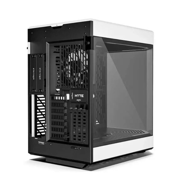 Gabinete HYTE Y60 – ATX Mid Tower, 3 Ventiladores Incluidos, Cristal Templado Panorámico de Doble Cámara, Cable Elevador PCIE 4.0 – Negro Con Blanco - Image 5