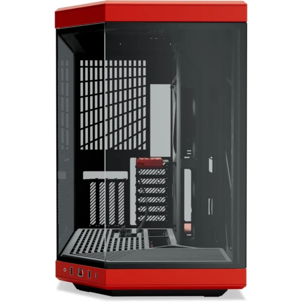 Gabinete HYTE Y70 Edicion Estandar – ATX Mid Tower, Cristal Templado, Cable Ryser PCIE 4.0 X 16, USB 3.2 - Negro Con Rojo - Image 2