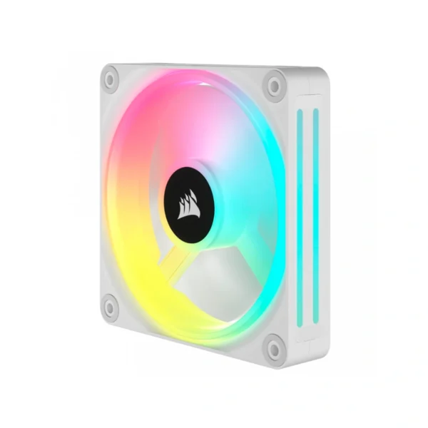 Kit De 3 Ventiladores CORSAIR ICUE LINK QX120 RGB - 3 Fan De 120mm, 400 - 2400 Rpm, 63.1 CFM, 37 dBA, Domo Magnético - Blanco - Image 3