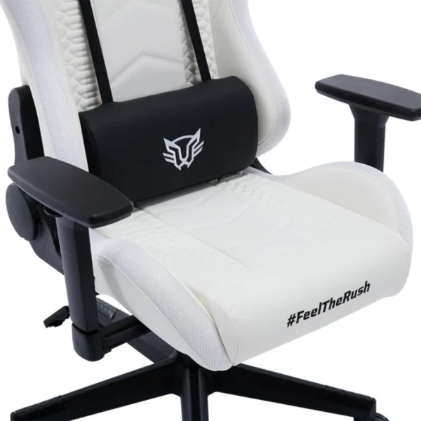 Silla Gamer Balam Rush Lightning Rush V2 Frost - Tela-Nylon, Espuma Moldeada, Soporta Hasta 150 Kg, Blanco, Gas Clase 4, Brazo 3D, BR-940573 - Image 7