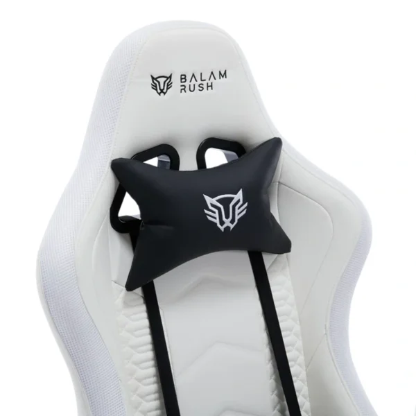 Silla Gamer Balam Rush Lightning Rush V2 Frost - Tela-Nylon, Espuma Moldeada, Soporta Hasta 150 Kg, Blanco, Gas Clase 4, Brazo 3D, BR-940573 - Image 6
