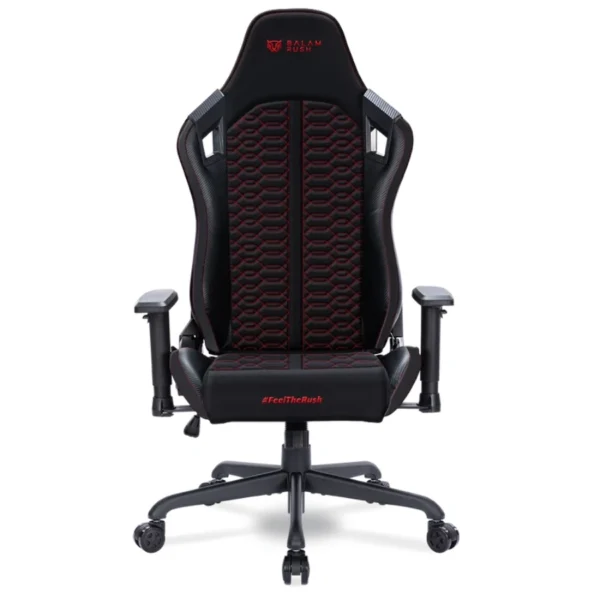 Silla Gamer Balam Rush Thunder Max V7 - Hasta 120kg, Reposabrazos 2D, Pistón Clase, PU + Tela + Espuma moldeada + Nylon, 180°, Negro - Image 2