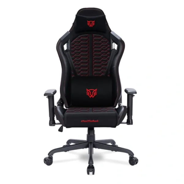 Silla Gamer Balam Rush Thunder Max V7 - Hasta 120kg, Reposabrazos 2D, Pistón Clase, PU + Tela + Espuma moldeada + Nylon, 180°, Negro - Image 1