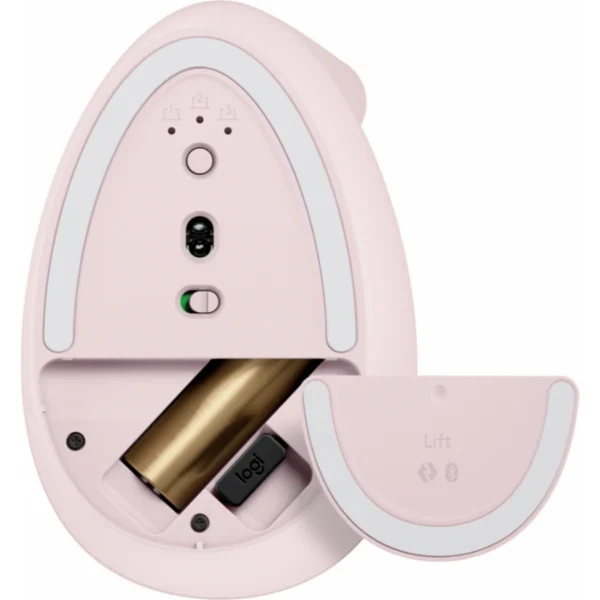 Mouse LOGITECH LIFT Ergonómico Vertical – 1000Dpi, 6 Botones, Inalámbrico, Bluetooth, Receptor USB, Rosa - Image 5