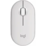 Mouse LOGITECH PEBBLE 2 M350S – Inalámbrico, Bluetooth, Receptor USB, 4000 Dpi, Color Blanco
