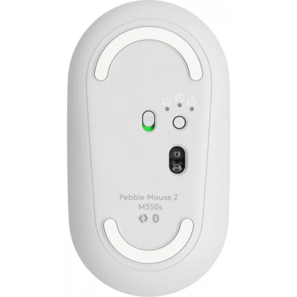 Mouse LOGITECH PEBBLE 2 M350S – Inalámbrico, Bluetooth, Receptor USB, 4000 Dpi, Color Blanco - Image 5