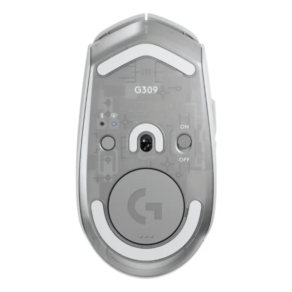 Mouse LOGITECH G309 LIGHSPEED – Inalámbrico, Bluetooth, Sensor HERO 25K, 25.600 DPI, Lightforce Interruptores Híbridos, Receptor USB - Blanco - Image 6