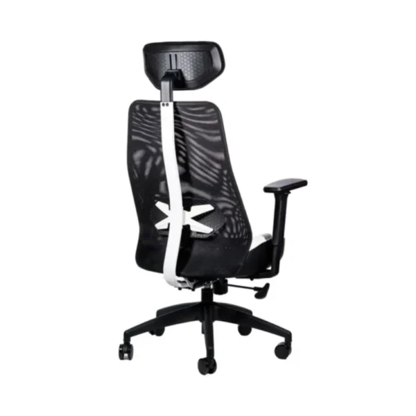 Silla Gamer Naceb X-one - Hasta 140kg, Respaldo Acolchado, Negro/Blanco - Image 9