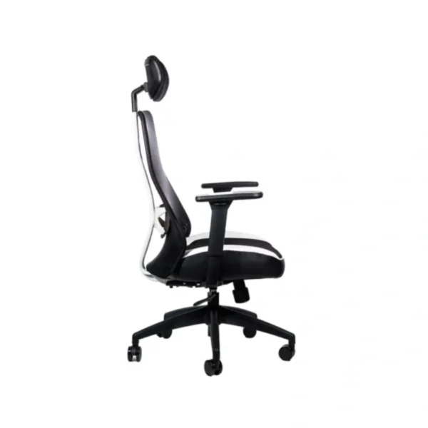 Silla Gamer Naceb X-one - Hasta 140kg, Respaldo Acolchado, Negro/Blanco - Image 10