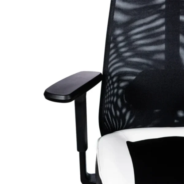Silla Gamer Naceb X-one - Hasta 140kg, Respaldo Acolchado, Negro/Blanco - Image 4