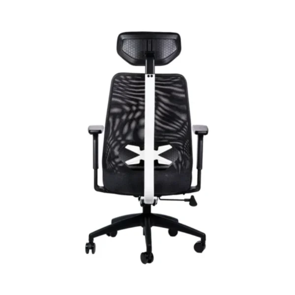 Silla Gamer Naceb X-one - Hasta 140kg, Respaldo Acolchado, Negro/Blanco - Image 7
