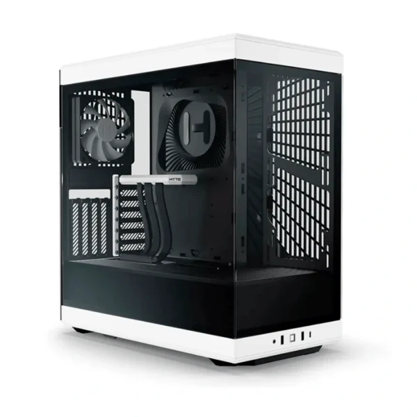 Gabinete HYTE Y40 - ATX Mid Tower, Cristal Templado Panorámico, 2 Vent. Incluidos, Cable Elevador PCIE 4.0 - Negro Con Blanco - Image 1