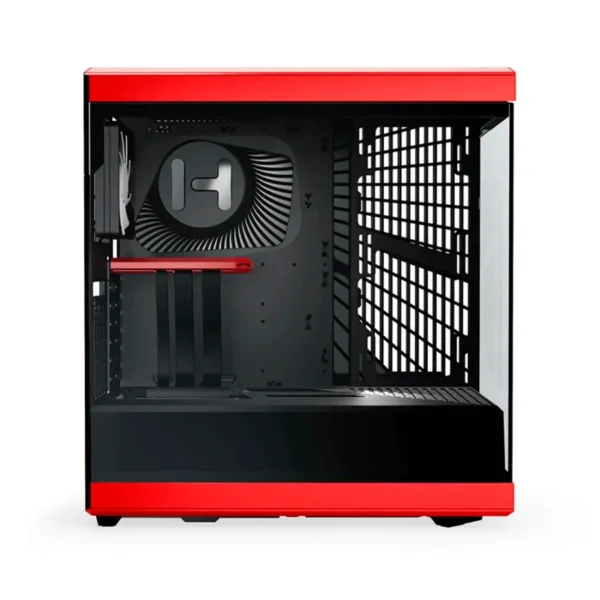 Gabinete HYTE Y40 - ATX Mid Tower, Cristal Templado Panorámico, 2 Vent. Incluidos, Cable Elevador PCIE 4.0 - Negro Con Rojo - Image 3
