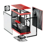 Gabinete HYTE Y40 - ATX Mid Tower, Cristal Templado Panorámico, 2 Vent. Incluidos, Cable Elevador PCIE 4.0 - Negro Con Rojo - Image 6