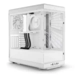 Gabinete HYTE Y40 - ATX Mid Tower, Cristal Templado Panorámico, 2 Vent. Incluidos, Cable Elevador PCIE 4.0 - Blanco