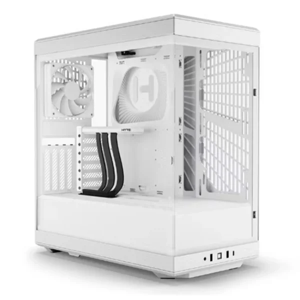 Gabinete HYTE Y40 - ATX Mid Tower, Cristal Templado Panorámico, 2 Vent. Incluidos, Cable Elevador PCIE 4.0 - Blanco - Image 1