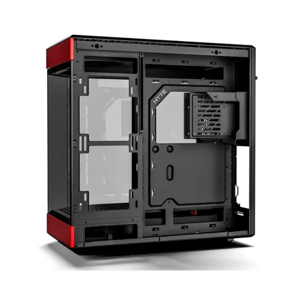 Gabinete HYTE Y60 – ATX Mid Tower, 3 Ventiladores Incluidos, Cristal Templado Panorámico de Doble Cámara, Cable Elevador PCIE 4.0 – Negro Con Rojo - Image 9