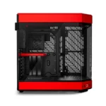 Gabinete HYTE Y60 – ATX Mid Tower, 3 Ventiladores Incluidos, Cristal Templado Panorámico de Doble Cámara, Cable Elevador PCIE 4.0 – Negro Con Rojo - Image 4