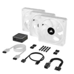 Kit De 3 Ventiladores CORSAIR ICUE LINK QX120 RGB - 3 Fan De 120mm, 400 - 2400 Rpm, 63.1 CFM, 37 dBA, Domo Magnético - Blanco - Image 6