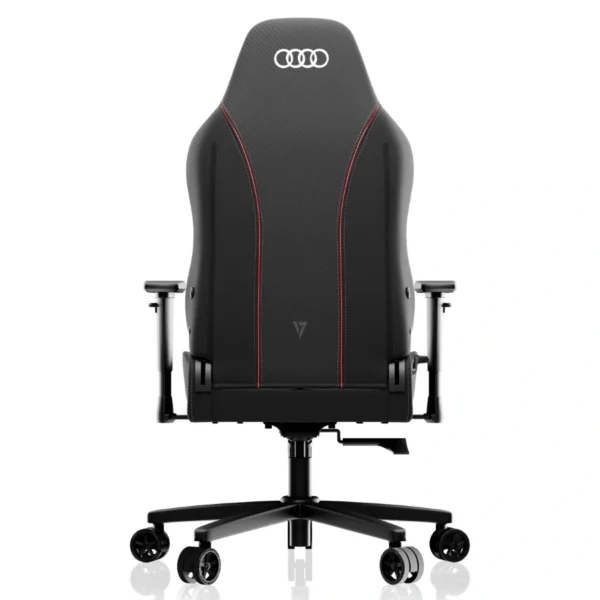 Silla Gamer VERTAGEAR Audi SL3800 - Marco de acero, Cuero PUC, Elevador De Gas Clase 4, Brazo 3D, Ergonómico, Blanco y Negro, Hasta 100kg - Image 3