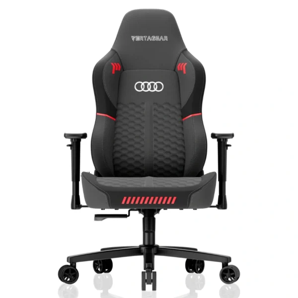 Silla Gamer VERTAGEAR Audi SL3800 - Marco de acero, Cuero PUC, Elevador De Gas Clase 4, Brazo 3D, Ergonómico, Blanco y Negro, Hasta 100kg - Image 2