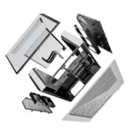 Gabinete HYTE Y60 – ATX Mid Tower, 3 Ventiladores Incluidos, Cristal Templado Panorámico de Doble Cámara, Cable Elevador PCIE 4.0 – Negro Con Blanco - Image 6