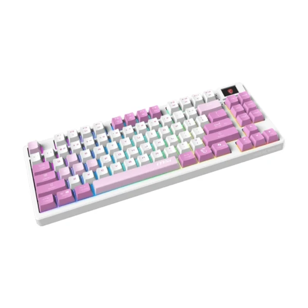 Teclado Gamer Mecánico MSI FORGE GK600 TKL - Inalámbrico Y Alámbrico, RGB, Compacto 65, Control Y Pantalla Intuitivos, Inglés, Violeta - Image 4