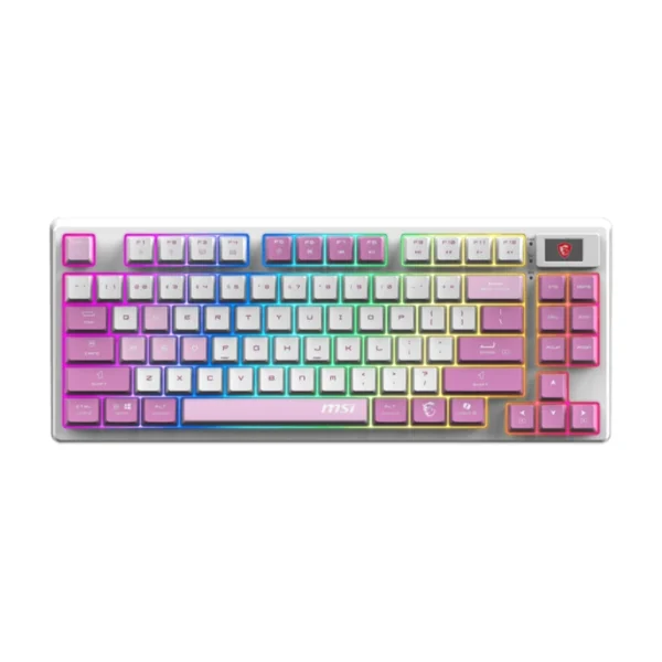 Teclado Gamer Mecánico MSI FORGE GK600 TKL - Inalámbrico Y Alámbrico, RGB, Compacto 65, Control Y Pantalla Intuitivos, Inglés, Violeta - Image 2