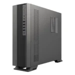 Gabinete ACTECK Slim + F2120 ONEX GS455 - Micro ATX, Lector de tarjetas SD, Fuente de 500W, 1 Vent. Incluido, USB 2.0, USB 3.0, USB-C - Negro - Image 3