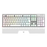 Teclado Mecánico Balam Rush Dominate Expert GK979I - Inalámbrico Y Alámbrico, Switch Red, 105 Teclas, RGB, Con Impresión Al Español, Blanco
