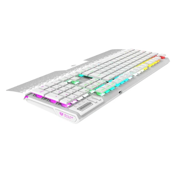 Teclado Mecánico Balam Rush Dominate Expert GK979I - Inalámbrico Y Alámbrico, Switch Red, 105 Teclas, RGB, Con Impresión Al Español, Blanco - Image 4