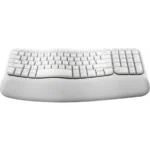 Teclado Ergonómico LOGITECH Wave Keys – Inalámbrico, Easy-Switch, Patas ajustables, Alcance 10m,  Español - Blanco - Image 3