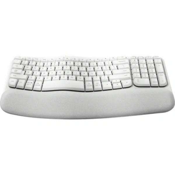 Teclado Ergonómico LOGITECH Wave Keys – Inalámbrico, Easy-Switch, Patas ajustables, Alcance 10m,  Español - Blanco - Image 3