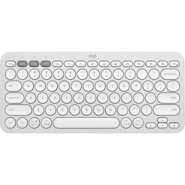 Teclado LOGITECH PEBBLE KEYS 2 K380S 60% / Inalámbrico / Bluetooth / Membrana / Color Blanco - Image 1