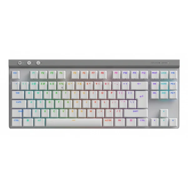 Teclado Mecánico LOGITECH G515 LightSpeed TKL – Inalámbrico Bluetooth, Alambrico USB, Switch GL, Ingles - Blanco - Image 1
