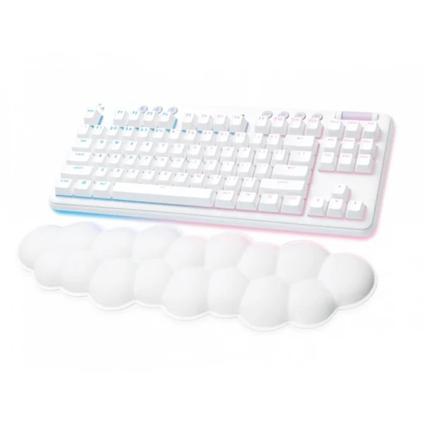 Teclado Gamer LOGITECH G715 RGB TKL - Switch GX Brown, Inalámbrico Bluetooth, Control Giratorio De Volumen, Carga USB-C, Ingles - Blanco - Image 2