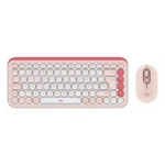 Kit De Teclado y Mouse LOGITECH Pop Icon - Teclas Easy-Switch, Inalámbrico Bluetooth, Hasta 4000Dpi - Rosa Con Blanco
