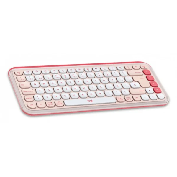 Kit De Teclado y Mouse LOGITECH Pop Icon - Teclas Easy-Switch, Inalámbrico Bluetooth, Hasta 4000Dpi - Rosa Con Blanco - Image 3