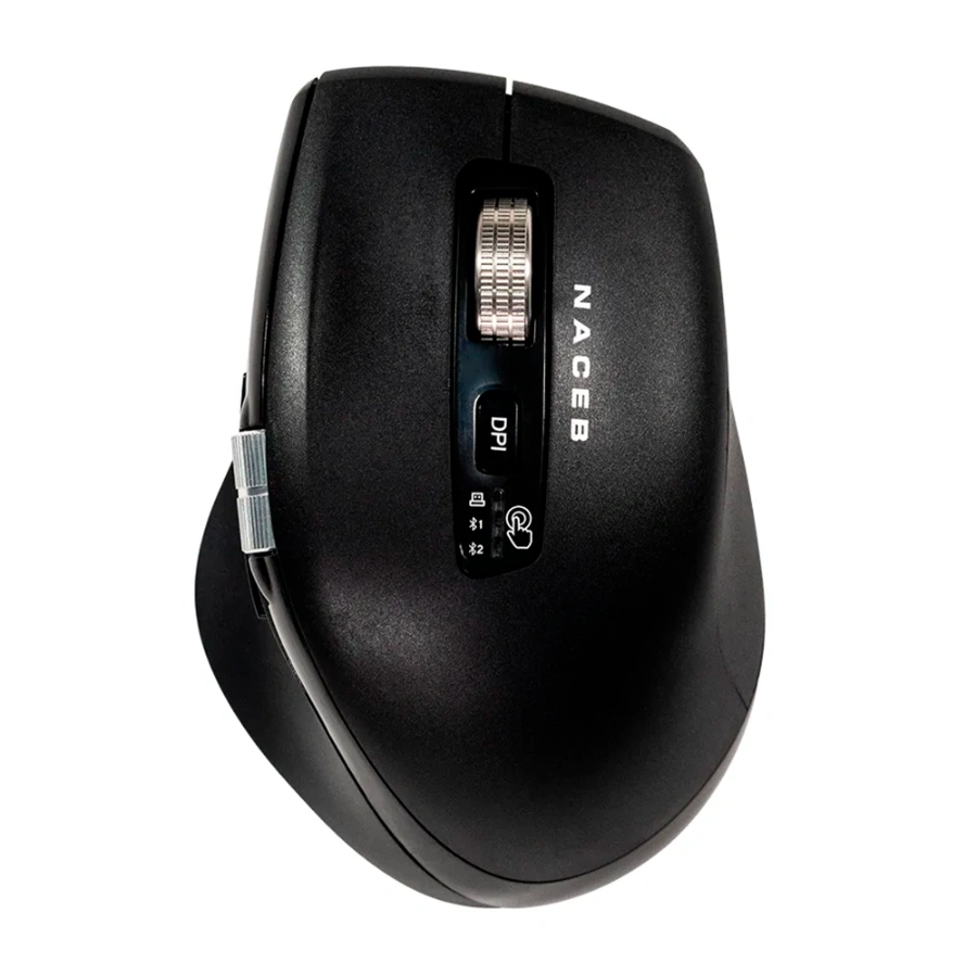 CP-NACEBTECHNOLOGY-NA-0133-4e1dee Mouse Naceb Infinity Confort CS1 - Inalámbrico, Óptico, 3200DPI, Nano USB-A, 2 Pilas AA, 5 Botones, Color Negro - Image 1
