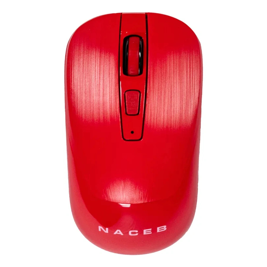 CP-NACEBTECHNOLOGY-NA-0137R-125088 Mouse Naceb NA-0137R - Inalámbrico, Óptico, 1600DPI, RF Inalámbrico, Nano USB, 3 Botones, 1 Pila AA, Rojo - Image 1