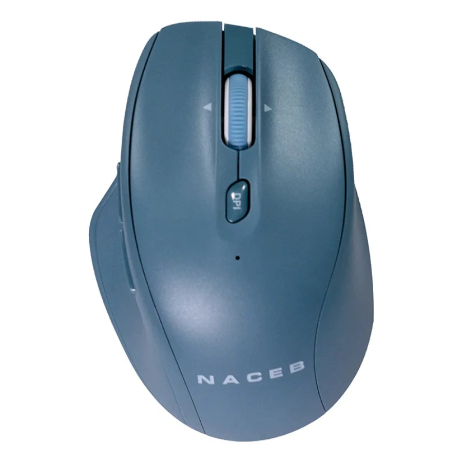 CP-NACEBTECHNOLOGY-NA-0139A-4ac955 Mouse Ergonómico Naceb NA-0139A - Inalámbrico Receptor USB 2.4G + Bluetooth, Óptico, 1600DPI, RF Inalámbrico, 1 Pila AA, 5 Botones, Azul - Image 1