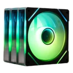 Kit De 3 Ventiladores NACEB ARGB – 1400Rpm, 45Cfm, 20dBA, Negro - Image 2