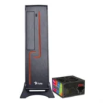 Gabinete Slim STYLOS KEELAN – Mini ITX, Fuente de poder 550W, USB 1.0, 3.0, Soporta DVD rom de 5.25”, Negro - Image 2
