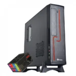 Gabinete Slim STYLOS KEELAN – Mini ITX, Fuente de poder 550W, USB 1.0, 3.0, Soporta DVD rom de 5.25”, Negro