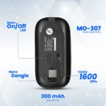 Mouse Inalámbrico Vorago MO-307 - Óptico, Bluetooth/Nano USB-A,1600DPI, Batería Recargable, Negro - Image 7